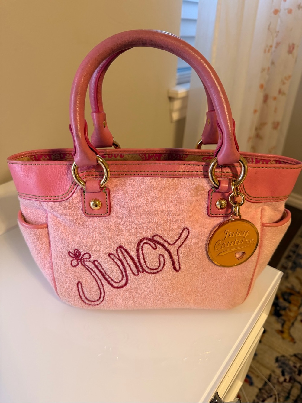 Juicy Couture Pink Suede Mini tote